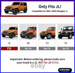 OEDRO for 2018-2022 Jeep Wrangler JL Fender Flares Flat Steel Front Rear 4PCS