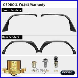 OEDRO for 2018-2022 Jeep Wrangler JL Fender Flares Flat Steel Front Rear 4PCS