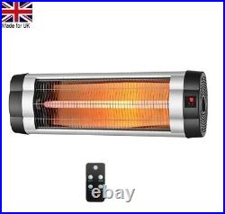 Outdoor Electric Infrared Patio Heater Carbon Fiber 1.5kW Wall mounted + Remote