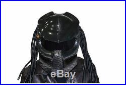 Predators Mask Carbon Fiber Neca Motorcycle Helmet Full Face Iron Man Safety DOT