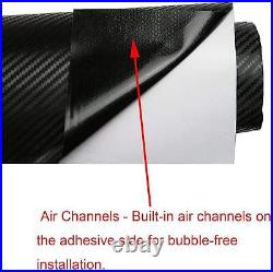 Premium 4D Gloss Carbon Fiber Vinyl Sticker Wrap Decal Sheet Bubble Free Film