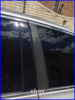 REAL CARBON FIBER BLACK Pillar Posts B-PILLARS 8PCS FITS Subaru Legacy 2015-2018