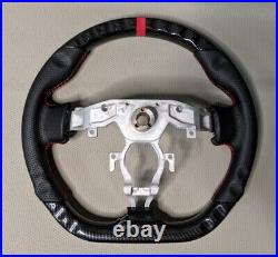 REVESOL Hydro-Dip Carbon Fiber Black Steering Wheel for 2009-2021 NISSAN 370Z