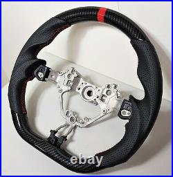 REVESOL Hydro-Dip Carbon Fiber Black Steering Wheel for 2017 TOYOTA 86 GT86 BRZ
