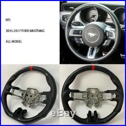 REVESOL Hydro-Dip Carbon Fiber Steering Wheel for 2015-2017 FORD MUSTANG GT