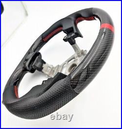 REVESOL Real Carbon Fiber Black Steering Wheel for 2003-2007 INFINITI G35 V35