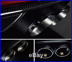 R + L Pair Carbon Fiber Exhaust Tip Dual Pipe ID2.5 63mm OD3.5 89mm + LOGO