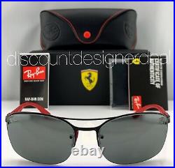Ray-Ban RB3617M Ferrari Sunglasses F0096G Black Frame Red Silver Mirror Lens 62