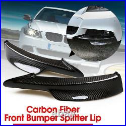 Real 3K Carbon Fiber Front Bumper Lip Splitter For BMW E90 335i 328i LCI M-Tech