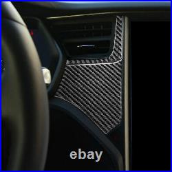 Real Carbon Fiber Auto Interior Trim Set Cover Decal for Tesla Model X S 12-20