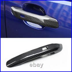 Real Carbon Fiber Door Side Handle Cover W Sensor For Audi B9 A4 A5 S5 17-21