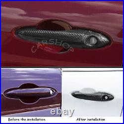 Real Carbon Fiber Door Side Handle Cover witho Sensor For Alfa Romeo Giulia 17-20