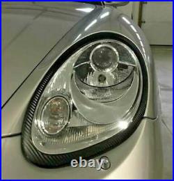 Real Carbon Fiber Eyebrow Eyelid Headlight Covers FOR Porsche Boxster 987 05-08