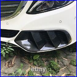 Real Carbon Fiber Front Bumper Grill Fog Light Vent Cover For Benz C-Class W205