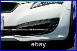 Real Carbon Fiber Front Fog Light Cover Trim For Hyundai Genesis Coupe 2008-2012