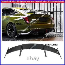 Real Carbon Fiber GT Style Rear Trunk Spoiler Wing Fits Cadillac CT5 2020-2022