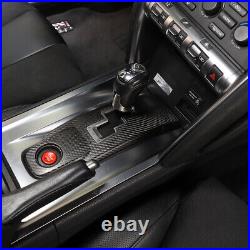 Real Carbon Fiber Gear Shift Knob Panel Cover Trim For Nissan GTR R35 2008-2016