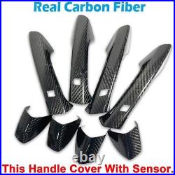 Real Carbon Fiber Handle Cover LHD With Smart Sensor Fits 10-16 W212 C207 E350
