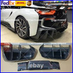 Real Carbon Fiber Rear Bumper Diffuser EB Style For BMW i8 2014-2019 Bodykits