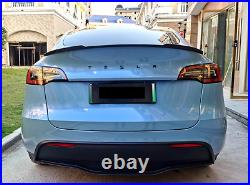 Real Carbon Fiber Rear Trunk Spoiler Wing For 2020-2023 Tesla Model Y Glossy