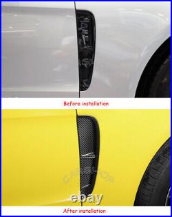 Real Carbon Fiber Side Fender Air Vent Cover Trim For Porsche Panamera 971 17-23