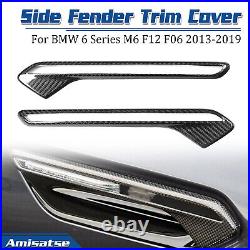 Real Carbon Fiber Side Fender Vent Trim Frame For BMW M6 F12 F13 2013-UP