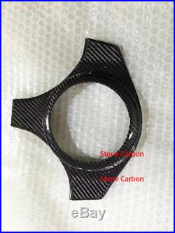 Real Carbon Fiber Steering Wheel Cover Glossy for Mitsubishi Evolution EVO 7 8 9