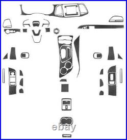 Real Soft Carbon Fiber Interior Full Kit Cover Trim For Dodge Challenger 2015-20