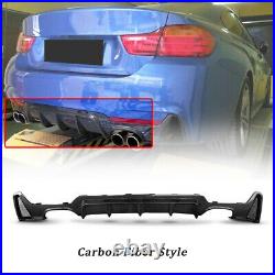 Rear Bumper Diffuser For BMW F32 F33 435i M Tech Quad Out 2014-2018 Carbon Fiber