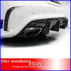 Rear Bumper Lip Diffuser Spoiler Carbon Fiber For Benz W117 CLA250 CLA45 13-19
