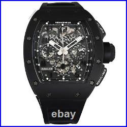 Richard Mille RM 011 Black Phantom PVD Ceramic Carbon Rubber Watch
