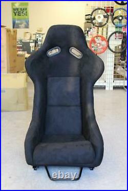 SNC P2 Full Racing Bucket Fixed Back Seat Black Suede with Carbon Fiber Shell