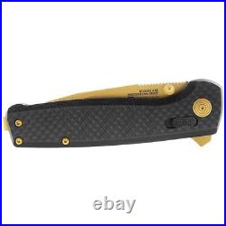 SOG Terminus XR LTE Knife Black Carbon Fiber and Gold S35VN Stainless TM1033-BX