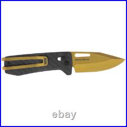 SOG Ultra XR Knife Black Carbon Fiber and Gold S35VN 12-63-02-57