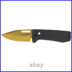SOG Ultra XR Knife Black Carbon Fiber and Gold S35VN Stainless 12-63-02-57