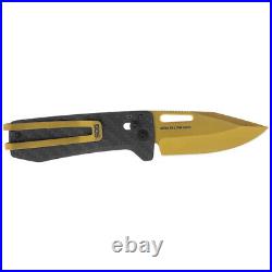 SOG Ultra XR Knife Black Carbon Fiber and Gold S35VN Stainless 12-63-02-57