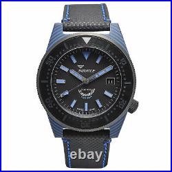 SQUALE T-183 BLUE CARBON 60 ATMOS DIVER 600M Men's Watch WARRANTY Ltd Ed 150pcs
