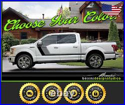 Side Hockey Stripes Graphics Style 2 -Fits 2015 2016 2017 2018 Ford F150 F-150