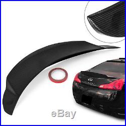 Spoiler Wing for 2008-2013 Infiniti G37 Rear Trunk Black Carbon Fiber