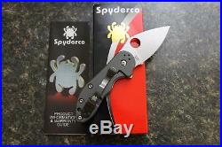 Spyderco C182CFTIP Dice Folding Knife CTS XHP G-10 Carbon Fiber Titanium Handles