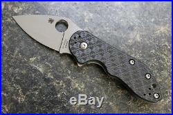 Spyderco C182CFTIP Dice Folding Knife CTS XHP G-10 Carbon Fiber Titanium Handles
