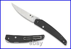 Spyderco Ikuchi Folding Knife, Carbon Fiber/G-10 PlainEdge C242CFP
