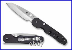 Spyderco Smock Folder Knife Carbon Fiber & Black G-10 S30V Steel C240CFP