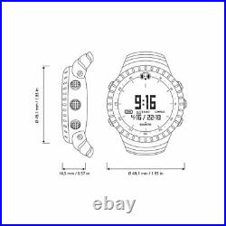 Suunto SS014279010 Core Digital Display Quartz Watch, Black Elastomer Band, Roun