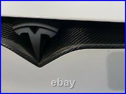 Tesla Model S CHROME DELETE CARBON FIBER GLOSSY MATTE Front Center Grille Cover