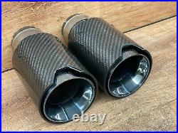 UPGRADE Carbon Fiber Exhaust Pipe Muffler Tips for BMW E90 E92 E93 F30 F32 335i