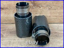 UPGRADE Carbon Fiber Exhaust Pipe Muffler Tips for BMW E90 E92 E93 F30 F32 335i