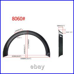 Universal 4Pcs ABS Car Fender Flares Wheel Arches Carbon Fiber Look 80mm + 60mm
