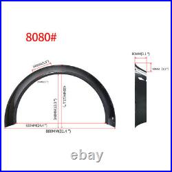 Universal 4Pcs ABS Car Fender Flares Wheel Arches Carbon Fiber Look 80mm + 60mm