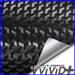VVivid 2022 VVivid+ Designer Triangles Black Carbon Fiber Vinyl Car Wrap V481
